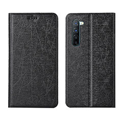 Funda de Cuero Cartera con Soporte Carcasa L03 para Oppo Reno3 Negro