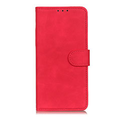 Funda de Cuero Cartera con Soporte Carcasa L03 para Oppo Reno4 F Rojo