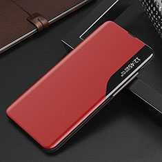 Funda de Cuero Cartera con Soporte Carcasa L03 para Oppo Reno9 5G Rojo