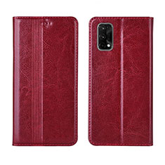 Funda de Cuero Cartera con Soporte Carcasa L03 para Realme Q2 Pro 5G Rojo Rosa