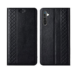 Funda de Cuero Cartera con Soporte Carcasa L03 para Realme XT Negro