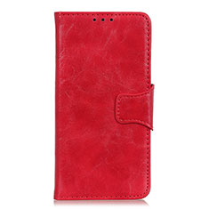 Funda de Cuero Cartera con Soporte Carcasa L03 para Samsung Galaxy A21s Rojo