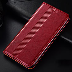 Funda de Cuero Cartera con Soporte Carcasa L03 para Samsung Galaxy M60s Rojo