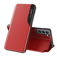 Funda de Cuero Cartera con Soporte Carcasa L03 para Samsung Galaxy S21 5G Rojo