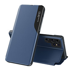 Funda de Cuero Cartera con Soporte Carcasa L03 para Samsung Galaxy S23 Ultra 5G Azul