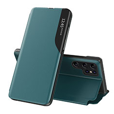 Funda de Cuero Cartera con Soporte Carcasa L03 para Samsung Galaxy S23 Ultra 5G Verde