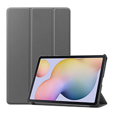 Funda de Cuero Cartera con Soporte Carcasa L03 para Samsung Galaxy Tab S7 11 Wi-Fi SM-T870 Gris