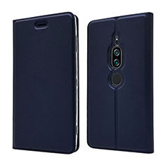 Funda de Cuero Cartera con Soporte Carcasa L03 para Sony Xperia XZ2 Premium Azul