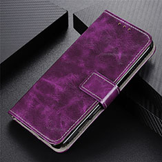 Funda de Cuero Cartera con Soporte Carcasa L03 para Vivo Y12s Morado