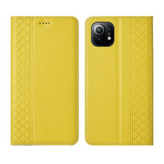 Funda de Cuero Cartera con Soporte Carcasa L03 para Xiaomi Mi 11 Lite 4G Amarillo