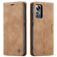 Funda de Cuero Cartera con Soporte Carcasa L03 para Xiaomi Mi 12 5G Caqui