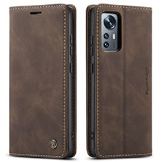 Funda de Cuero Cartera con Soporte Carcasa L03 para Xiaomi Mi 12 5G Marron