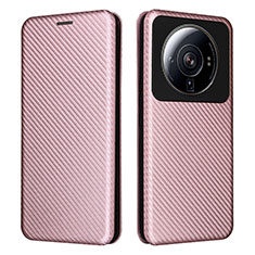 Funda de Cuero Cartera con Soporte Carcasa L03 para Xiaomi Mi 12 Ultra 5G Oro Rosa