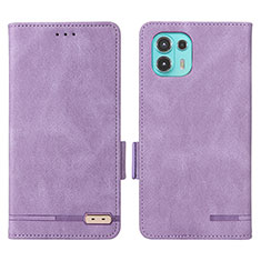 Funda de Cuero Cartera con Soporte Carcasa L03Z para Motorola Moto Edge 20 Lite 5G Morado