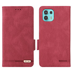 Funda de Cuero Cartera con Soporte Carcasa L03Z para Motorola Moto Edge 20 Lite 5G Rojo