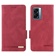 Funda de Cuero Cartera con Soporte Carcasa L03Z para Realme Narzo 50 5G Rojo