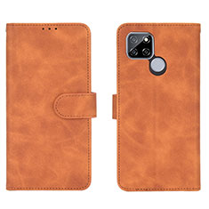 Funda de Cuero Cartera con Soporte Carcasa L03Z para Realme Q2i 5G Marron