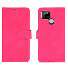 Funda de Cuero Cartera con Soporte Carcasa L03Z para Realme Q2i 5G Rosa Roja