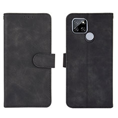 Funda de Cuero Cartera con Soporte Carcasa L03Z para Realme V3 5G Negro