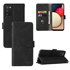 Funda de Cuero Cartera con Soporte Carcasa L03Z para Samsung Galaxy A03s Negro