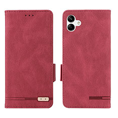 Funda de Cuero Cartera con Soporte Carcasa L03Z para Samsung Galaxy A04 4G Rojo