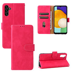 Funda de Cuero Cartera con Soporte Carcasa L03Z para Samsung Galaxy A04s Rosa Roja