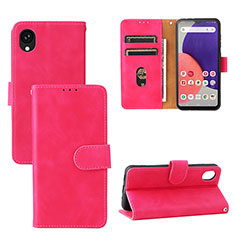 Funda de Cuero Cartera con Soporte Carcasa L03Z para Samsung Galaxy A22 5G SC-56B Rosa Roja