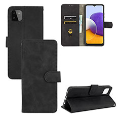 Funda de Cuero Cartera con Soporte Carcasa L03Z para Samsung Galaxy A22s 5G Negro