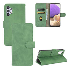 Funda de Cuero Cartera con Soporte Carcasa L03Z para Samsung Galaxy A32 5G Verde