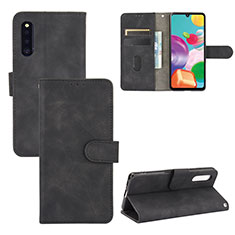 Funda de Cuero Cartera con Soporte Carcasa L03Z para Samsung Galaxy A41 SC-41A Negro