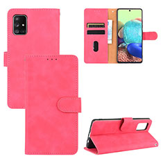 Funda de Cuero Cartera con Soporte Carcasa L03Z para Samsung Galaxy A51 5G Rosa Roja