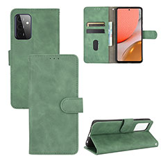 Funda de Cuero Cartera con Soporte Carcasa L03Z para Samsung Galaxy A72 4G Verde