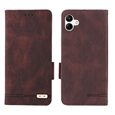 Funda de Cuero Cartera con Soporte Carcasa L03Z para Samsung Galaxy M04 Marron