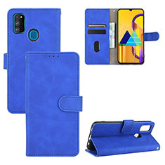 Funda de Cuero Cartera con Soporte Carcasa L03Z para Samsung Galaxy M21 Azul