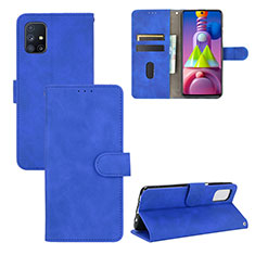 Funda de Cuero Cartera con Soporte Carcasa L03Z para Samsung Galaxy M51 Azul