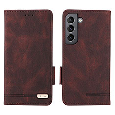 Funda de Cuero Cartera con Soporte Carcasa L03Z para Samsung Galaxy S22 Plus 5G Marron