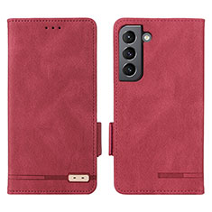 Funda de Cuero Cartera con Soporte Carcasa L03Z para Samsung Galaxy S23 5G Rojo