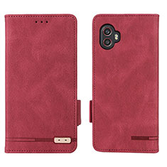 Funda de Cuero Cartera con Soporte Carcasa L03Z para Samsung Galaxy XCover 6 Pro 5G Rojo