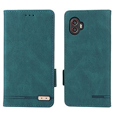 Funda de Cuero Cartera con Soporte Carcasa L03Z para Samsung Galaxy XCover 6 Pro 5G Verde