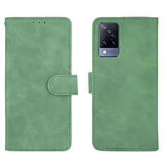 Funda de Cuero Cartera con Soporte Carcasa L03Z para Vivo V21s 5G Verde