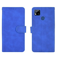 Funda de Cuero Cartera con Soporte Carcasa L03Z para Xiaomi POCO C3 Azul