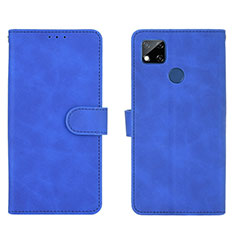 Funda de Cuero Cartera con Soporte Carcasa L03Z para Xiaomi Redmi 9 India Azul