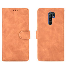 Funda de Cuero Cartera con Soporte Carcasa L03Z para Xiaomi Redmi 9 Marron