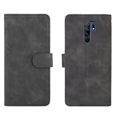 Funda de Cuero Cartera con Soporte Carcasa L03Z para Xiaomi Redmi 9 Negro