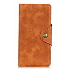 Funda de Cuero Cartera con Soporte Carcasa L04 para Alcatel 1S (2019) Naranja