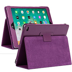 Funda de Cuero Cartera con Soporte Carcasa L04 para Apple iPad 10.2 (2021) Morado