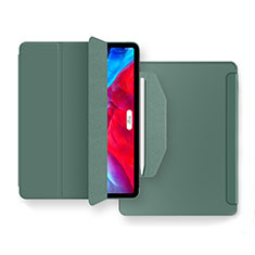 Funda de Cuero Cartera con Soporte Carcasa L04 para Apple iPad Air 5 10.9 (2022) Verde Noche