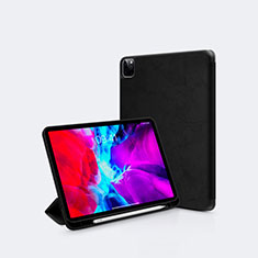 Funda de Cuero Cartera con Soporte Carcasa L04 para Apple iPad Pro 12.9 (2021) Negro