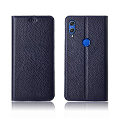 Funda de Cuero Cartera con Soporte Carcasa L04 para Huawei Honor 8X Azul