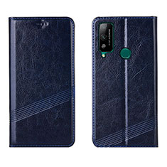 Funda de Cuero Cartera con Soporte Carcasa L04 para Huawei Honor Play4T Azul